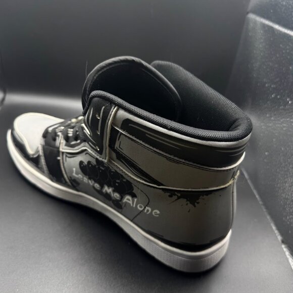 “Leave Me Alone” Graphic High-Top Sneakers — Men’s Size US 12 / EU 46 - Picture 2 of 3
